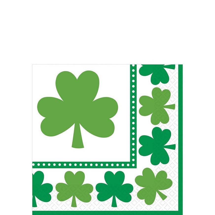 Lucky Shamrock Beverage Napkins 16ct