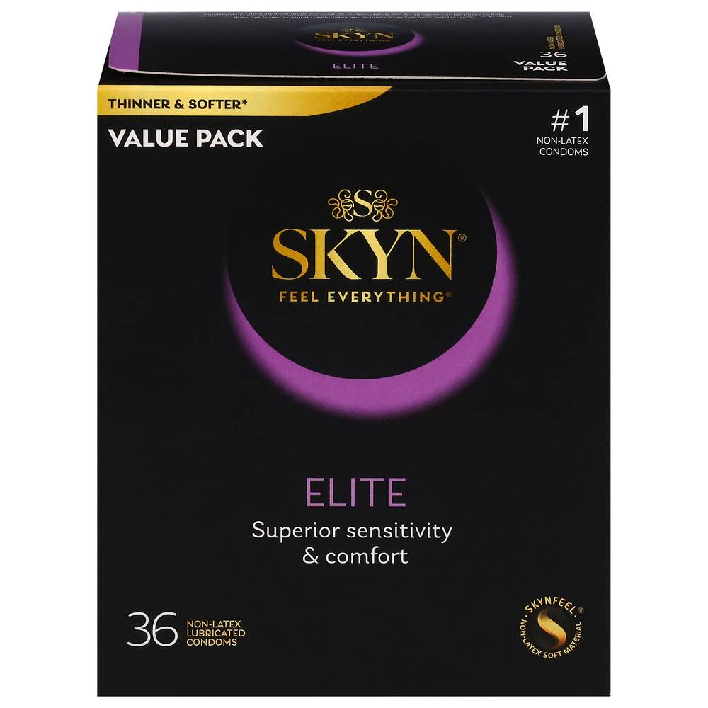 Skyn Elite Non-Latex Lubricated Condoms