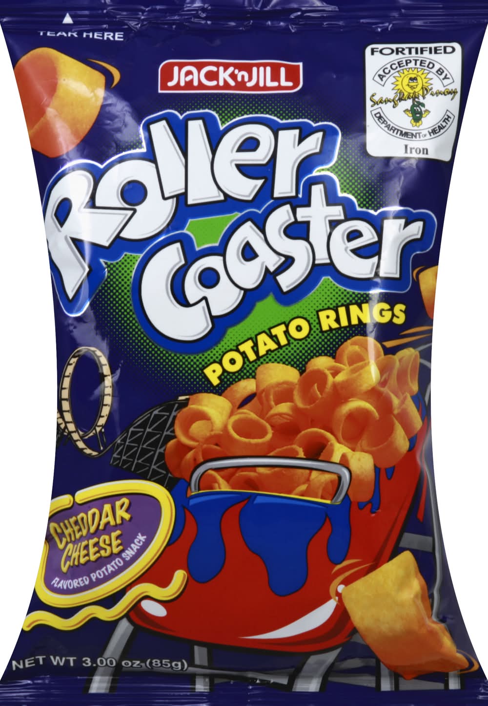 Jack 'n Jill Roller Coaster Potato Rings, Cheddar Cheese (3 oz)