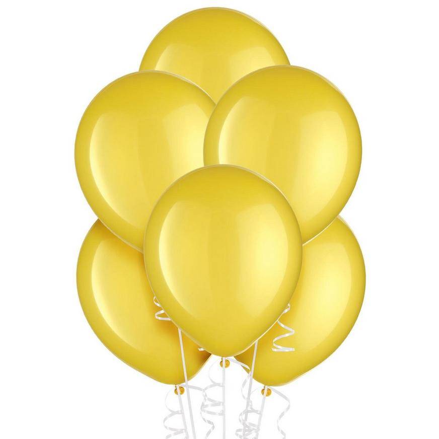 Party City Uninflated Sunshine Balloons, Yellow (15 pack)