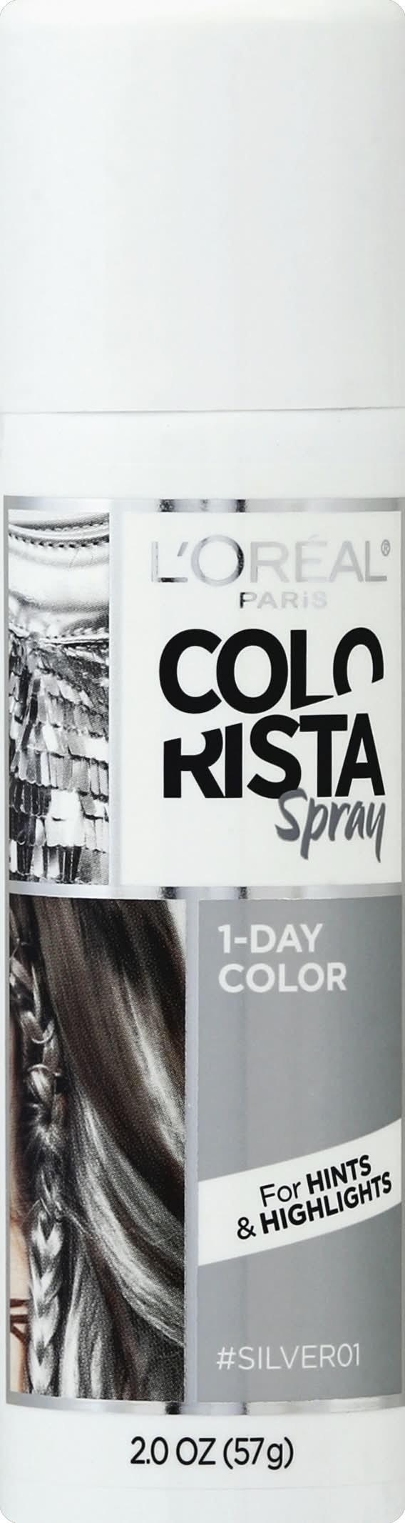 L'Oréal Paris Hair Color Colorista Spray, Grey (20 oz)