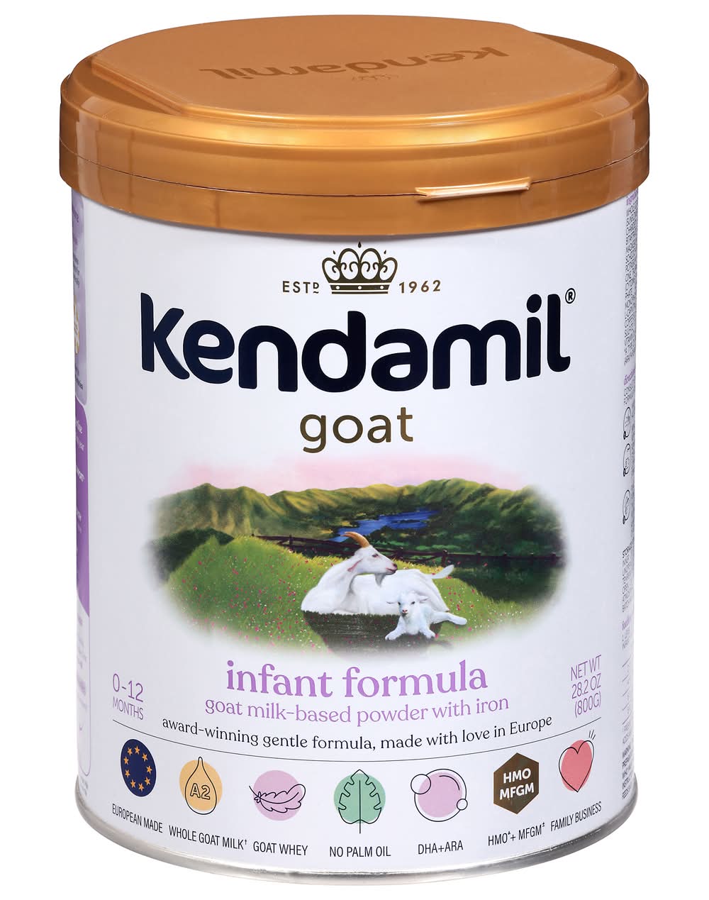 Kendamil Infant Formula Goat Milk Based Powder With Iron, 0-12 Months (28.2 oz)
