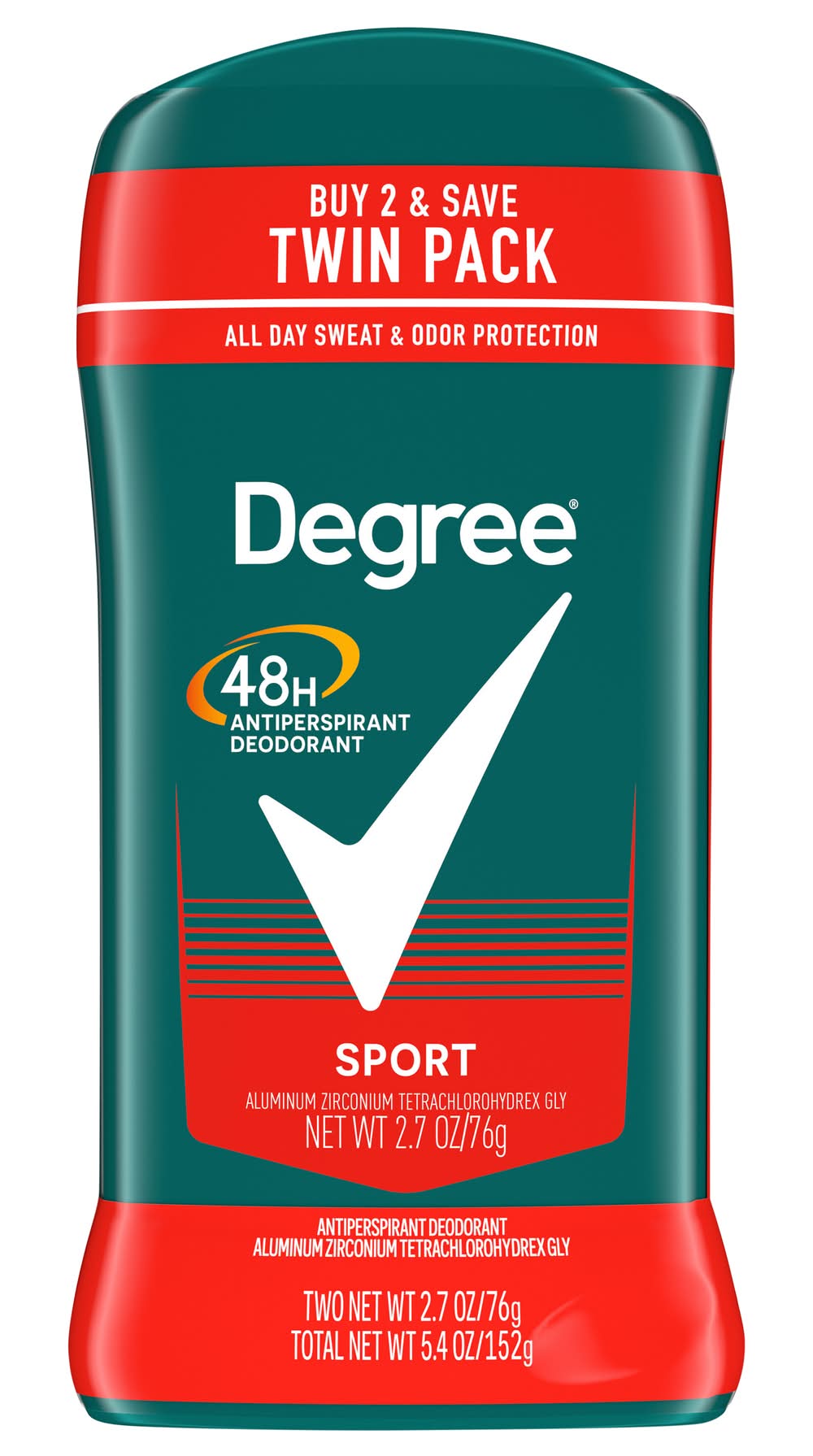 Degree Original Protection Sport Antiperspirant Deodorant Twin pack, Men (5.4 oz, 2 ct)