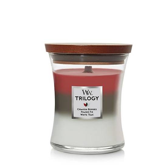 WoodWick® Trilogy Winter Garland Medium Hourglass Jar Candle