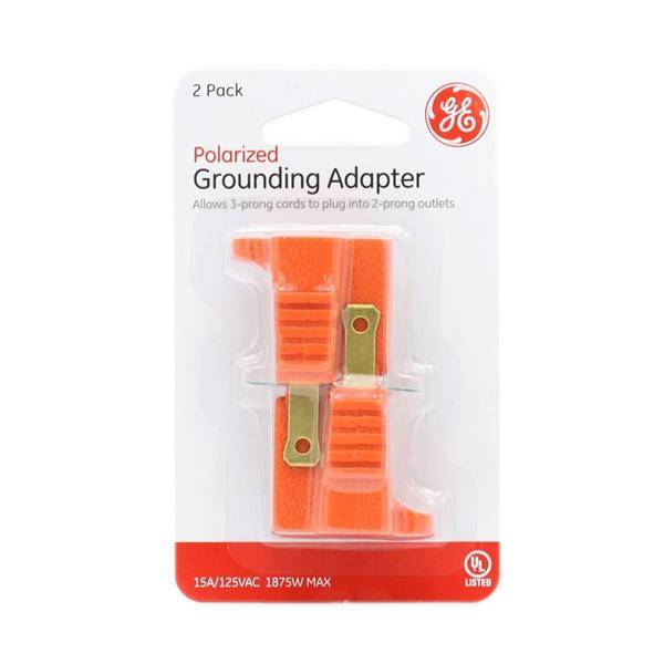 Polarized Grounding Adapter Plug, Orange