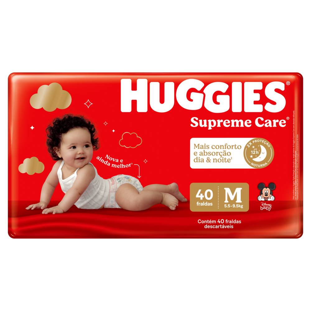 Huggies · Fralda descartável infantil supreme care - M (40 un)