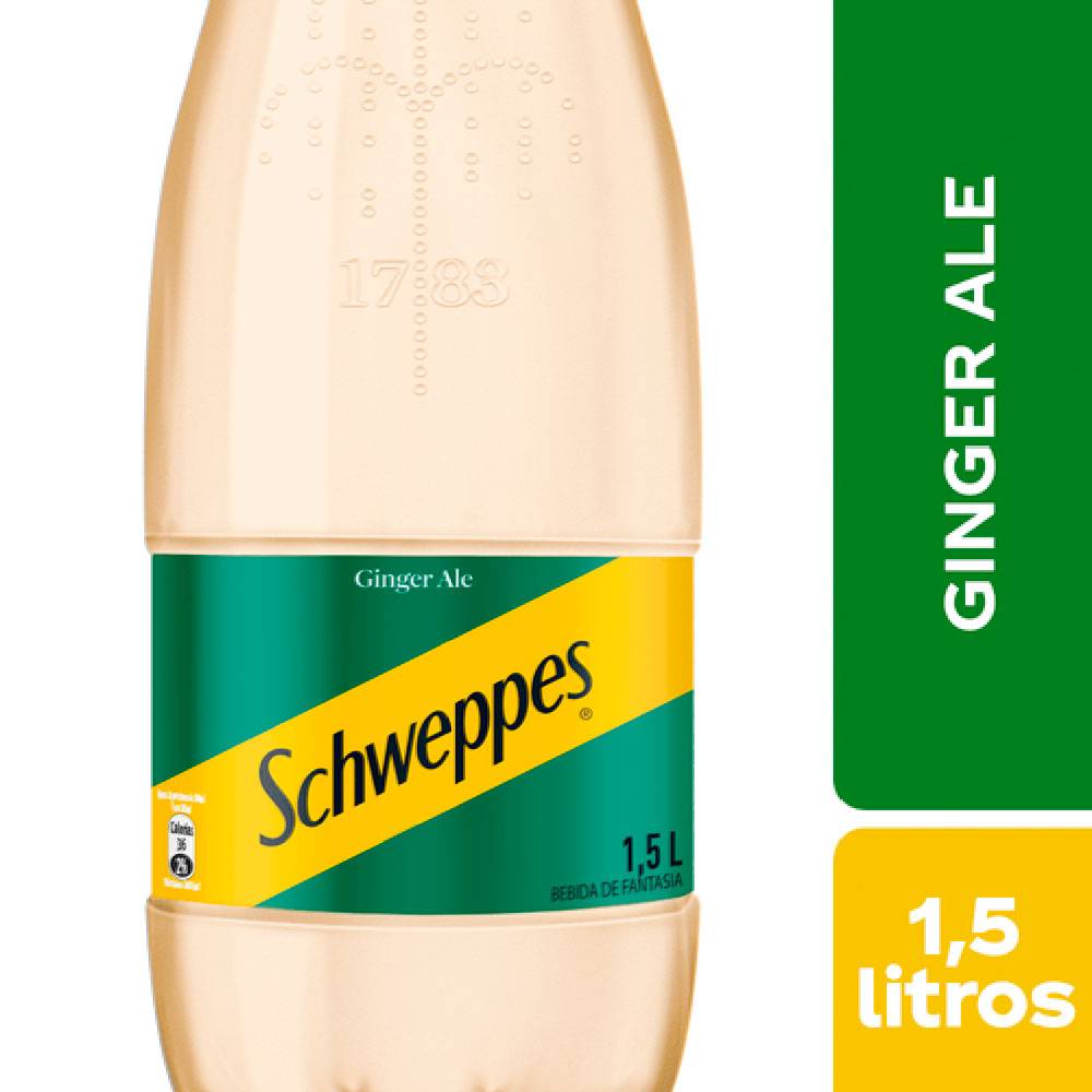 Schweppes bebida ginger ale (botella 1.5 l)