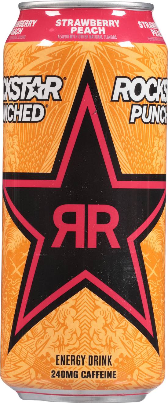 Rockstar Punched Energy Drink (16 fl oz) (strawberry-peach)
