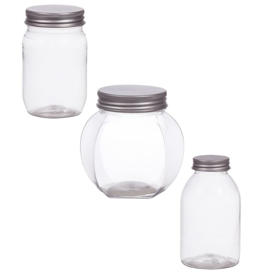 Crafters Square Clear Plastic Craft Jars