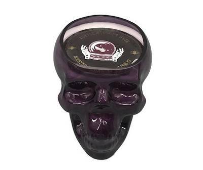 Dark Enchantment Purple Glowing Musk Purple Skull Candle, 14 Oz.