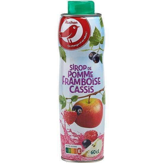 Sirop pomme cassis framboise AUCHAN 60cl