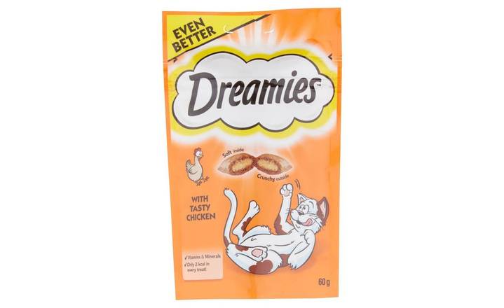 SAVE 50p: Dreamies Cat Treat Biscuits Chicken 60g (374630) 