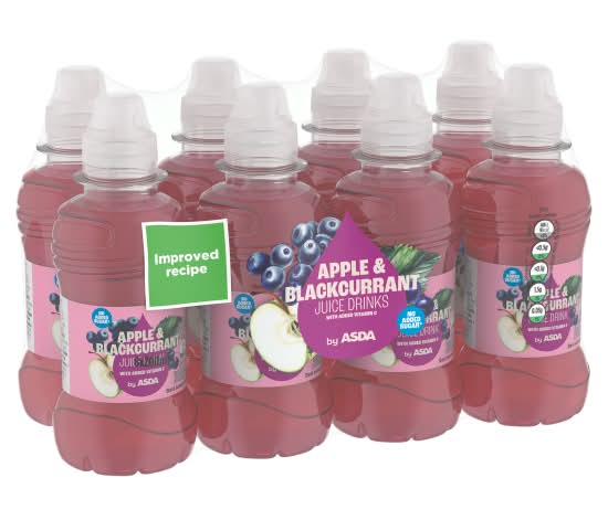Asda - ASDA Apple & Blackcurrant, Juice Drinks (8 x 200ml) - Delivery in  Under an Hour