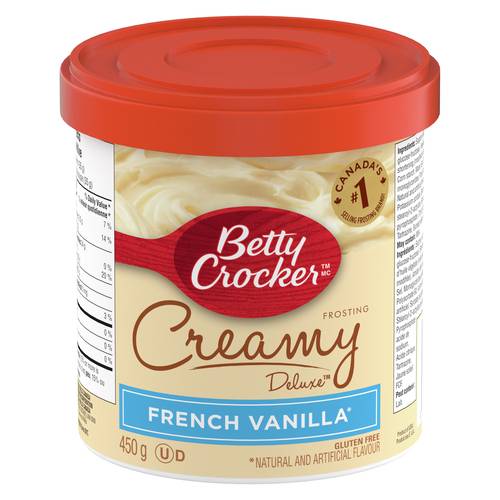 Betty Crocker Gluten Free Creamy Deluxe Frosting French Vanilla 450 g