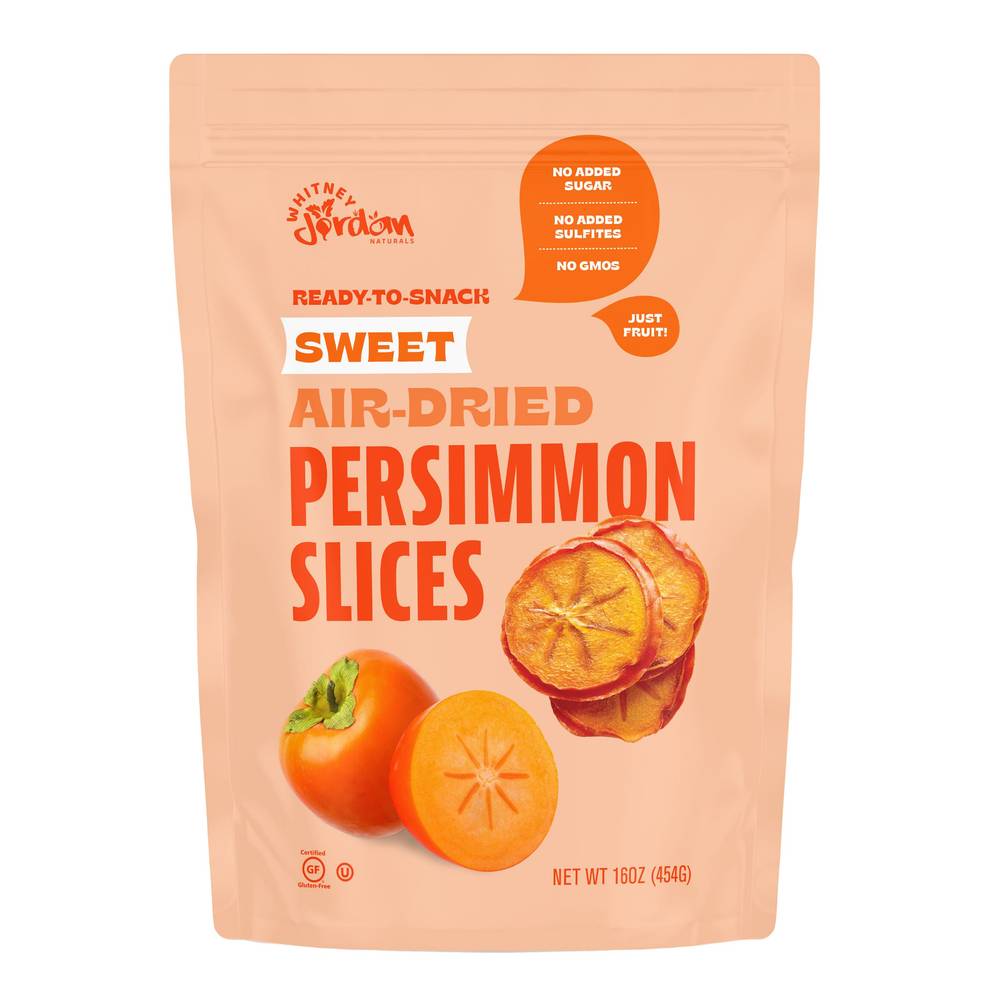 Whitney Jordan Naturals Ready To Snack Sweet Air Dried Persimmon Slices (16oz)
