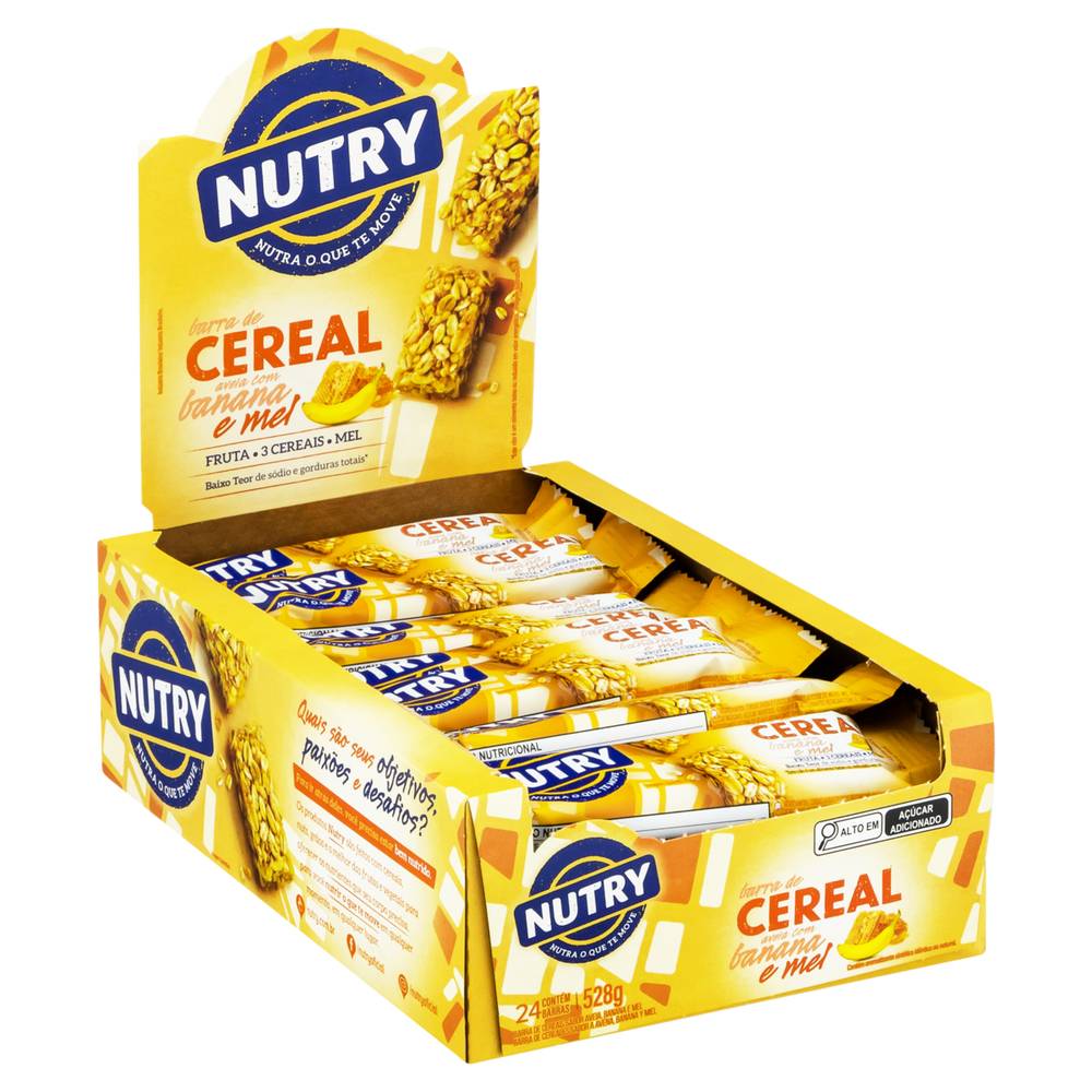 Nutry · Barra de cereal banana, aveia e mel (528 g)