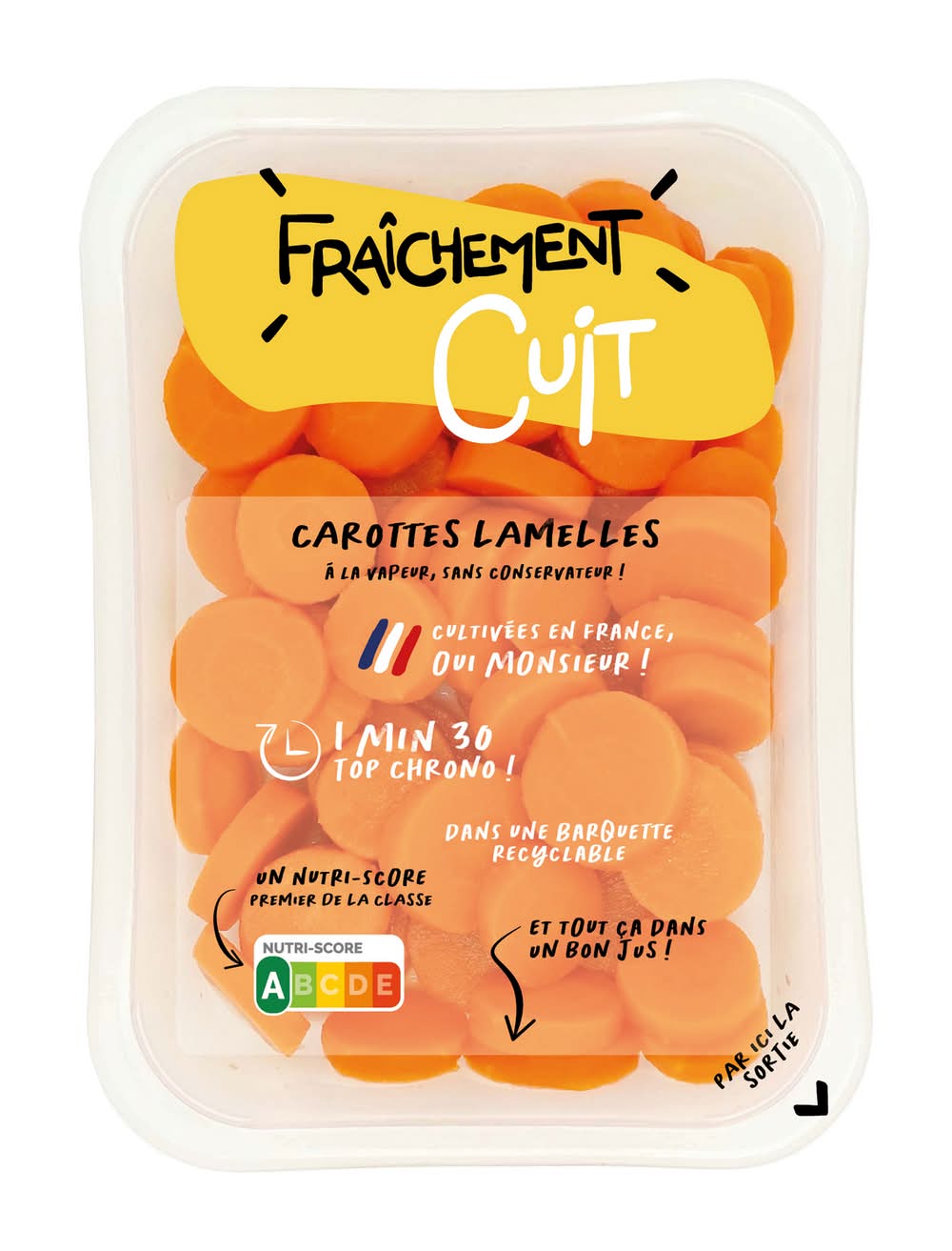 Fraîchement Cuit - Carottes lamelles (280g)