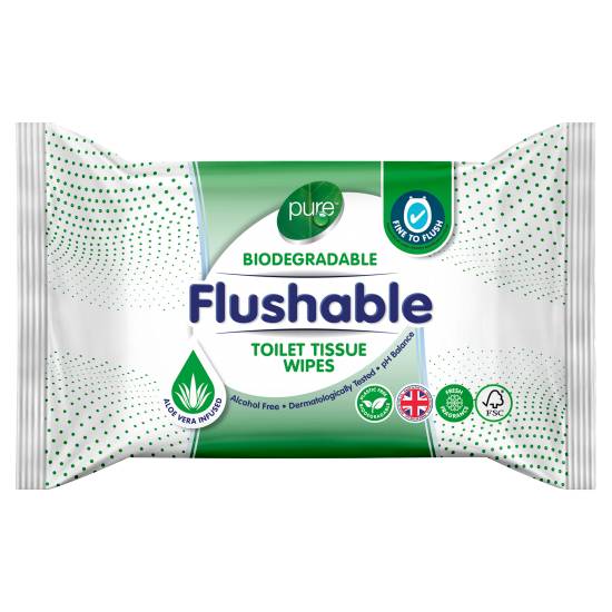 Pure Flushable Toilet Tissue Wipes