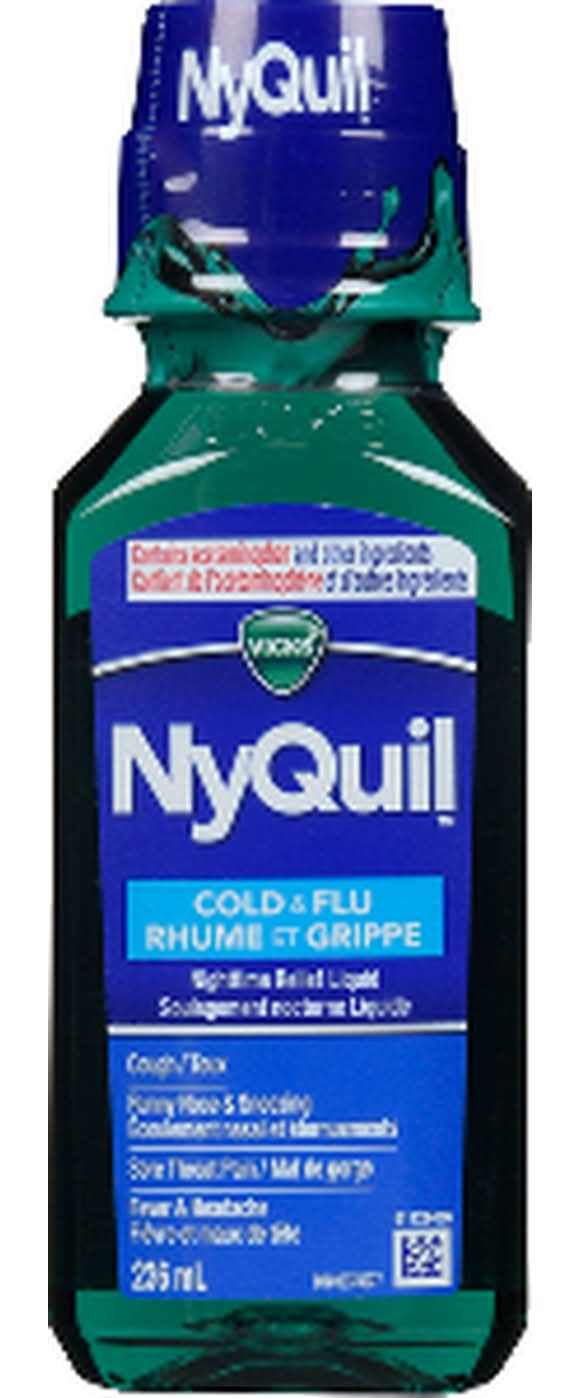 Vicks Nyquil Cold & Flu Nighttime Relief Liquid (236 ml)