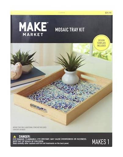 Make Market Blue Wave Mosaic Tray Kit, 10x14 in