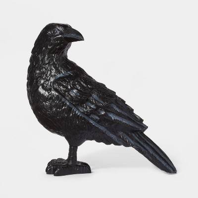 Plastic Matte Black Raven Halloween Decorative Sculpture - Hyde & EEK! Boutique™: Indoor Mythical Figurine