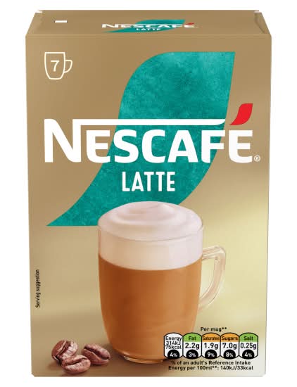 Nescafé Latte Instant Coffee Sachets (7 x 18g)
