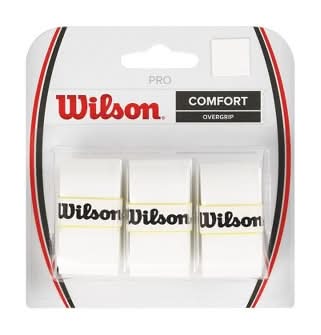 Wilson Pro Overgrip Comfort Tennis Tape, White (3 ct)