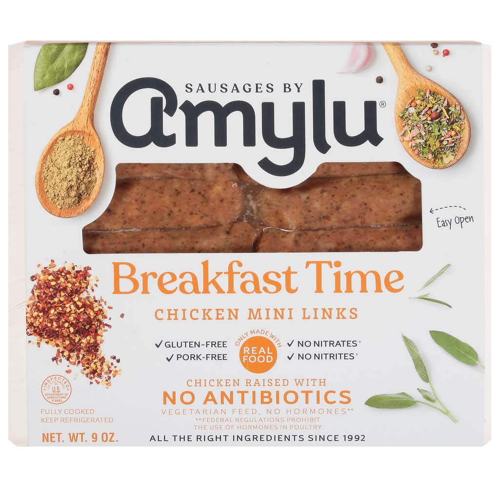 Amylu Foods Chicken Mini Links, Breakfast Time (9 oz)
