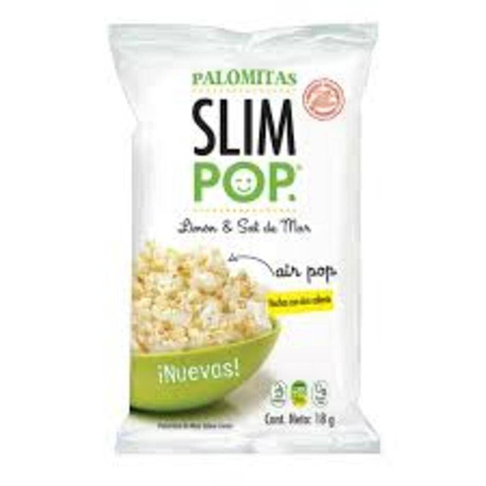 Slim pop palomitas limón y sal de mar (bolsa 18 g)