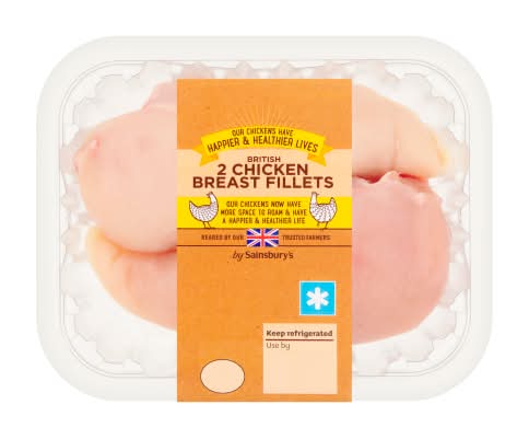 Sainsbury's British Fresh Chicken Breast Fillets (2 pack)