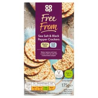 Co-op Free From Sea Salt & Black Pepper Crackers 175g