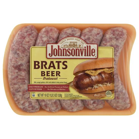 Johnsonville Brats Beer Bratwurst Sausages