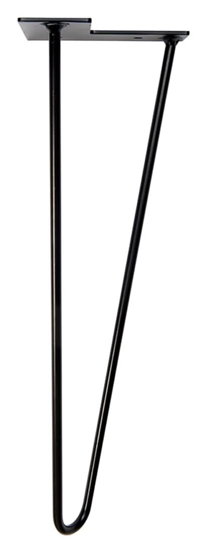 Waddell 5-in x 16-in Black Hairpin Metal Table leg