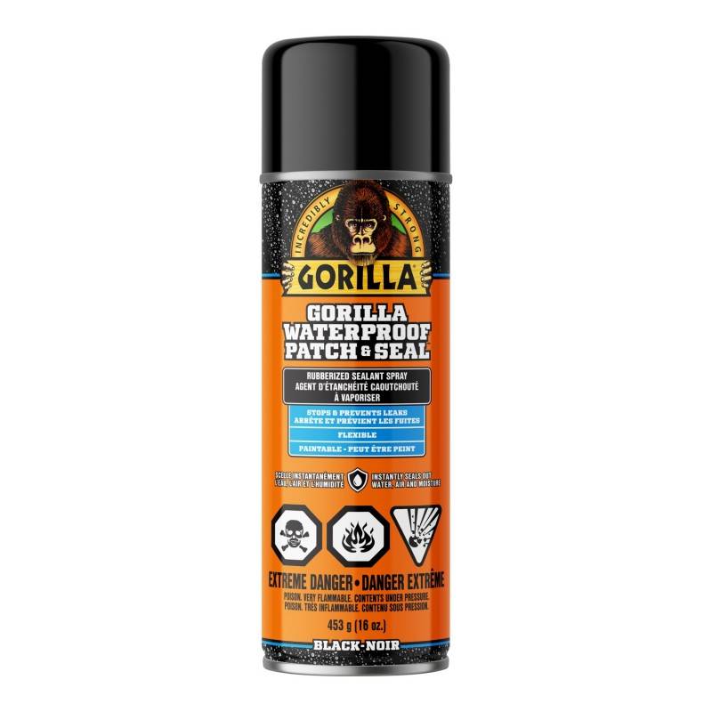 Gorilla Waterproof Patch and Seal Spray, Black