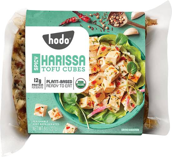 Hodo Organic Spicy Harissa Tofu Cubes