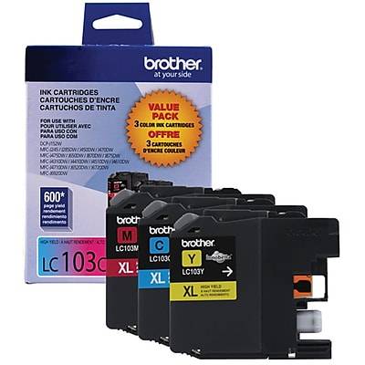 Brother Lc103 Cyan Magenta Yellow Ink Cartridges (3 ct)