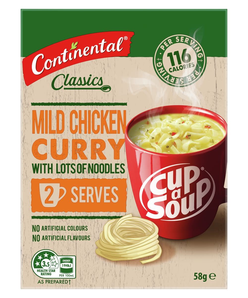 Continental Classics Cup a Soup Mild Chicken Curry With Lots Of Noodles (58g)