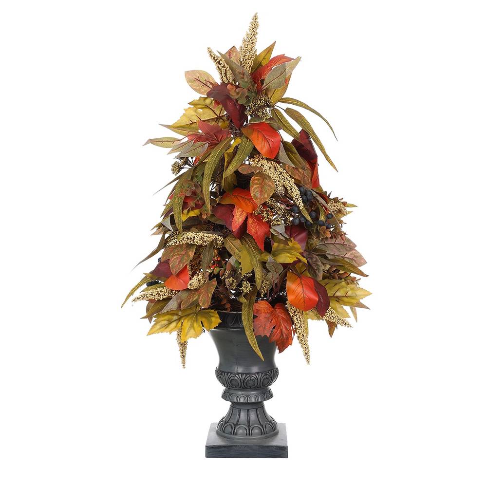 Holiday Living 3-ft Harvest Multi-Color Leaves Topiary Decor | LW20-OXJEA065