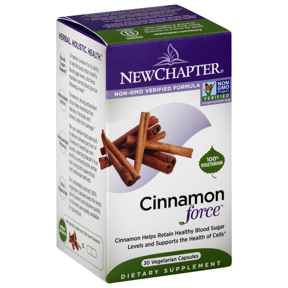 New Chapter Cinnamon Force Dietary Supplement Vegetarian Capsules (30 ct)