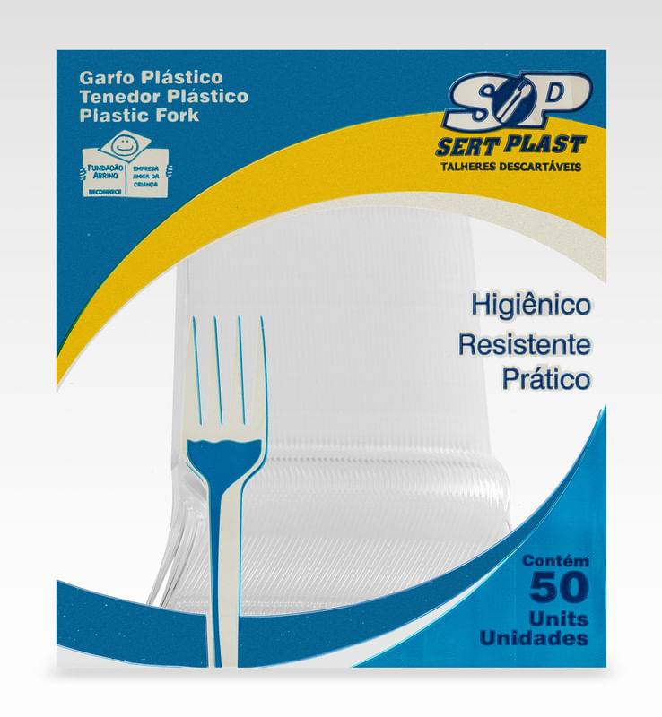 Sert plast garfo plástico de sobremesa cristal (50 unidades)
