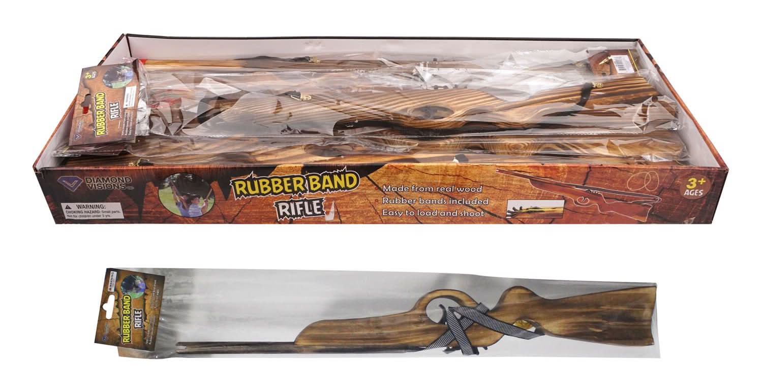 Diamond Visions Wood Toys Rubber Band Rifle Wood 1 Pk