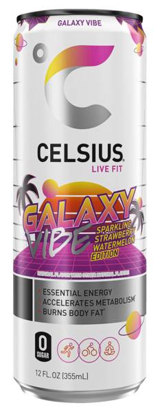 Celsius Galaxy Vibe Sparkling Strawberry Watermelon 12oz