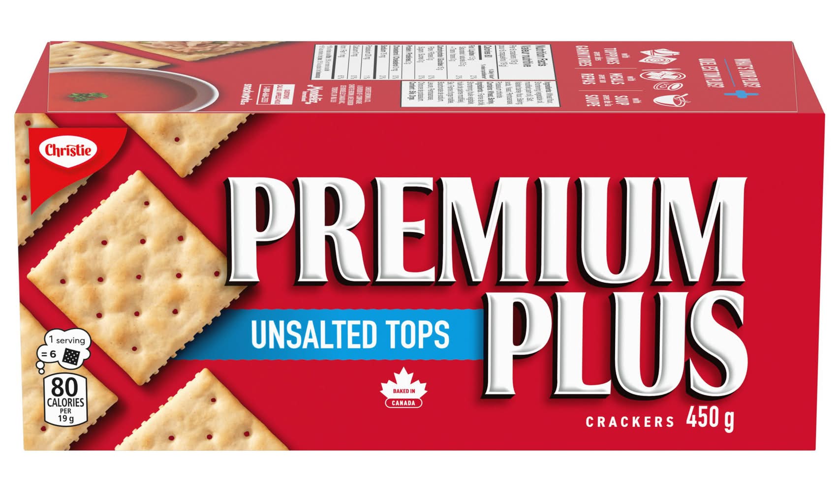 Premium Plus Unsalted Tops Crackers (450 g)