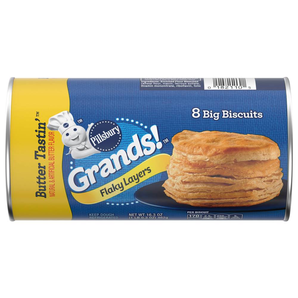 Pillsbury Butter Tastin Flaky Layer Biscuits (16.3 oz, 8 ct)