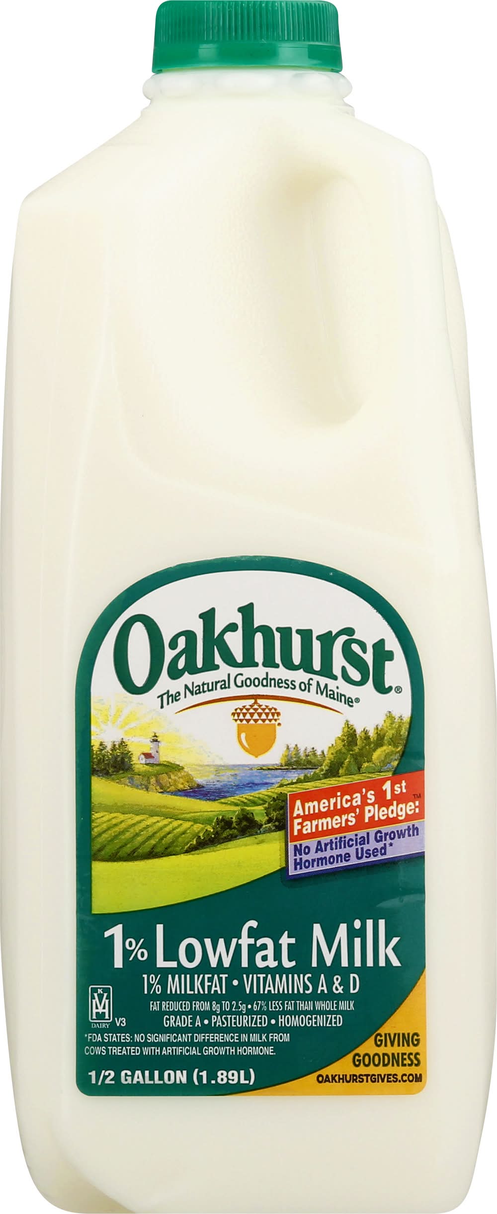 Oakhurst 1% Lowfat Milk (0.5 gal)