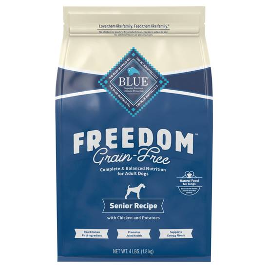 Blue Buffalo Freedom Grain Free Natural Senior Dry Dog Food (chicken)