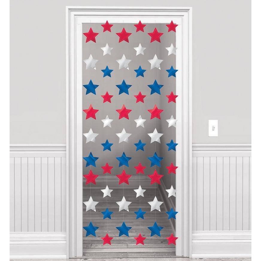 Party City Patriotic Stars String Decorations (red/white/blue)
