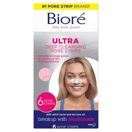Bioré Ultra Deep Cleansing Pore Nose Strips (6 ct)