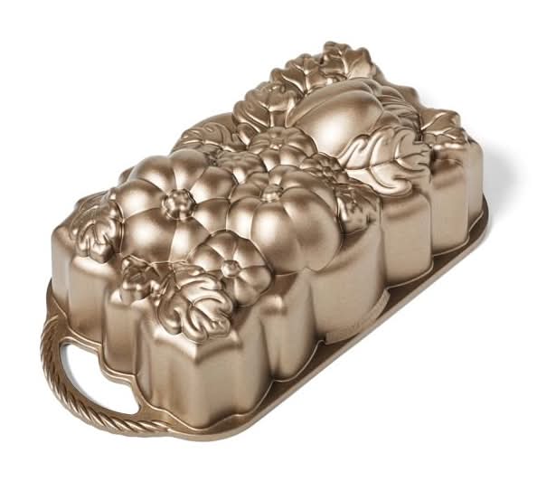 Nordic Ware Patch O' Pumpkin Loaf Pan Gold 11"