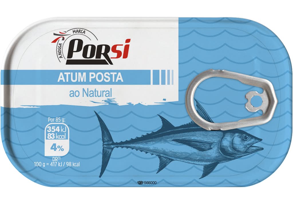 PorSi - Posta de atum ao natural, embalagem de 120g